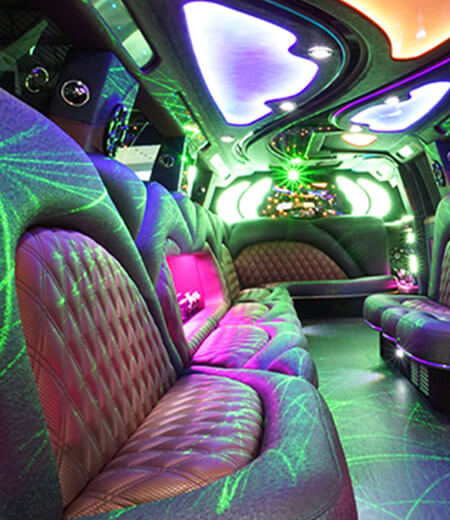 Rolls Royce limousine with a spacious interior